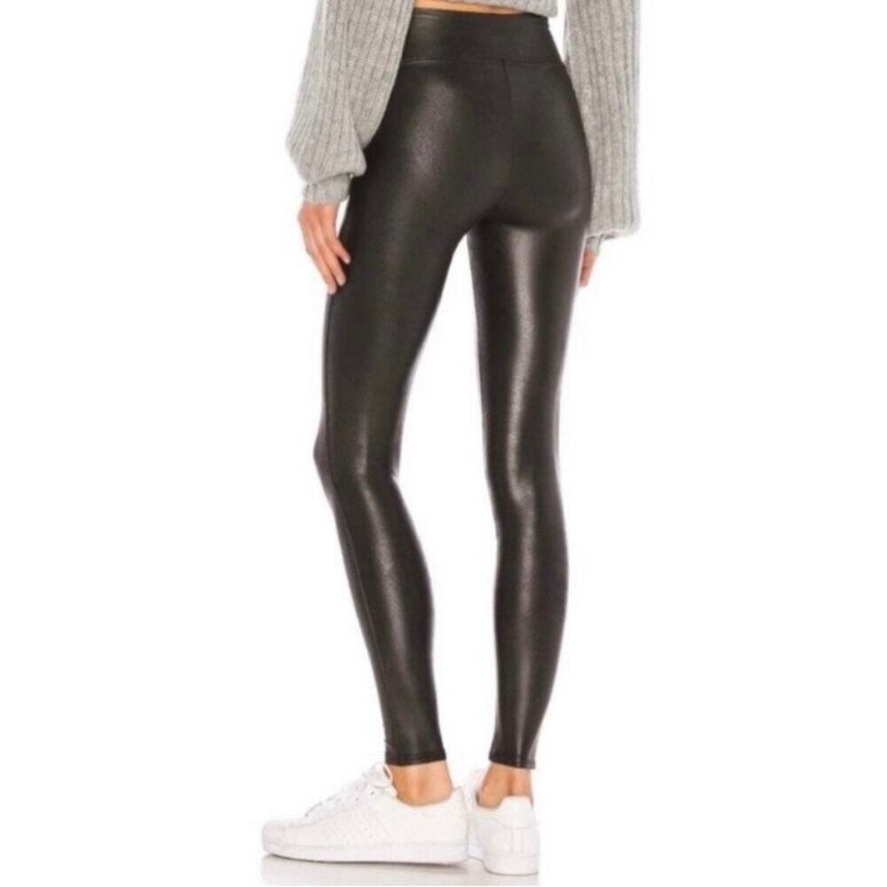 Spanx Black Faux Leather Leggings 1XL Boho Minimalist Classic - Picture 10 of 15